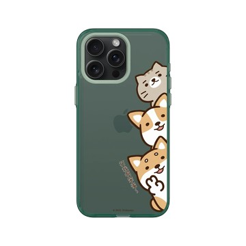 iPhone 15 Pro Max Clear 憂墨綠 - 柴語錄 Shiba Says - 打我啊笨蛋~