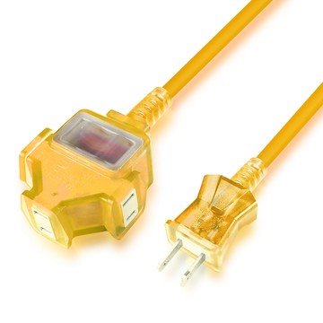 PowerSync 2P 1擴3插工業用動力延長線/台灣製造/黃色/15m(TU3C4150)