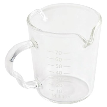 KALDIN 耐熱玻璃雙口量杯  透明  90ml  1個