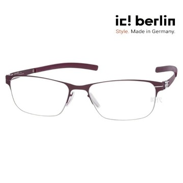【ic! berlin】Peggy L. Bordeaux 德國薄鋼眼鏡 公司貨 台南時代眼鏡 蔡司優視力專家