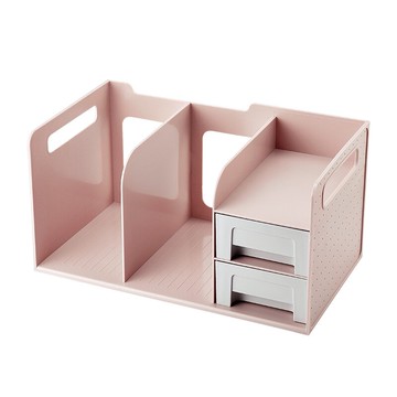 書本收納架 居家家桌面書架抽屜式書桌上雜物書本收納架辦公室文件資料置物架【xy4460】