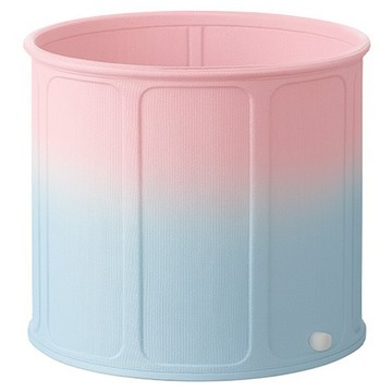 半島良品 折疊收納免安裝泡澡桶  70 x 65cm  漸變粉藍  1個