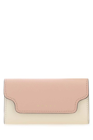 Marni Two-tone Leather Key Chain Case