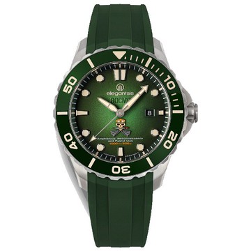 elegantsis 傑本尼氏 ELJX65AS-ROCMC-ARP 海軍陸戰隊特種限量腕錶/綠面 44mm｜樂天全館特惠中★指定刷卡回饋10%