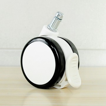 LOGIS 白PU煞車輪~不刮傷地板 電腦椅 辦公椅 WS-PU 白