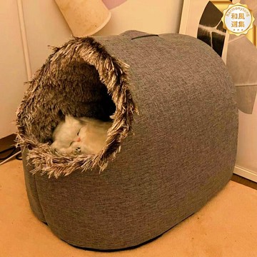 【冬季保暖神器】寵物窩 貓窩 狗窩 貓床 寵物床 封閉式房子型 加厚保暖墊 可拆洗 小型犬貓咪睡覺窩