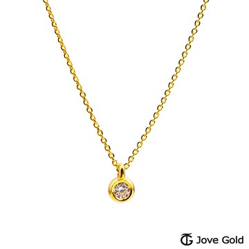 JoveGold漾金飾 寧靜黃金項鍊