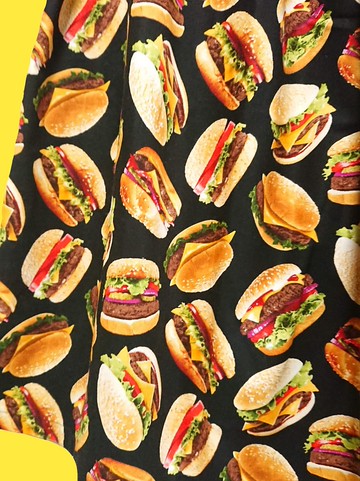 漢堡裙 Yummy Yummy HAMBURGER 裙子 / 均碼 / 美國布料 / 日本製造 100% 棉