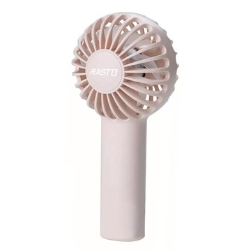RASTO RK14 隨身便攜三段風速手持充電風扇 附掛繩 + Type C充電線  R-PCF014  藕色