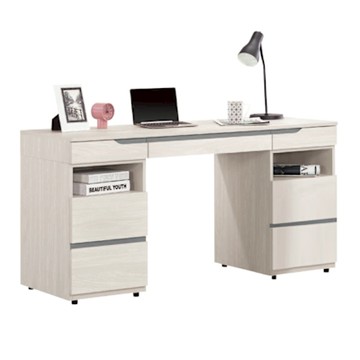 文創集 丹格尼5尺七抽多格書桌-150x50x76cm免組