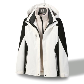 免運 快速出貨 戶外沖鋒衣男女三合一兩件套秋冬加絨加厚防水透氣保暖外套滑雪服