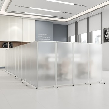辦公室屏風隔斷折疊移動工廠車間簡易隔板亞克力擋板有機玻璃材質341-LPS 保售後
