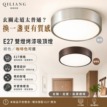 E27吸頂燈 2燈 LED烤漆吸頂燈美術燈 不含燈泡 走道 玄關 陽台 臥房含稅 G5-CG05276 26/7