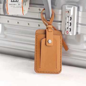 行李吊牌 / 悠遊卡夾 -- 駝黃色