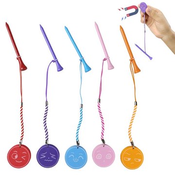 韓國熱銷高爾夫球釘發球釘帶表情磁性馬克繩索防丟失TEE 可掛球包