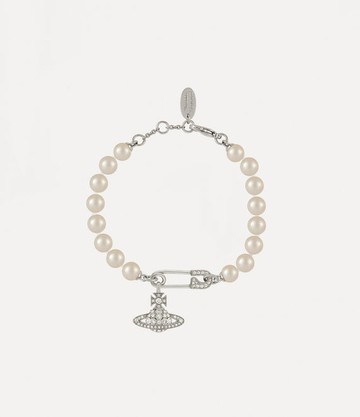 Vivienne Westwood Lucrece Pearl Bracelet Silver Swarovski Pearls Women