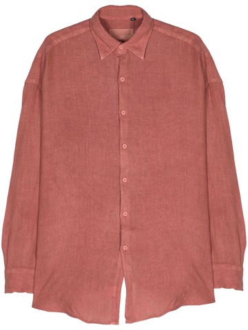 Costumein - Valentino linen shirt - men - Linen/Flax - 50 - Pink
