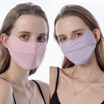 【NicoFun 愛定做】2入 高爾夫球3d防曬口罩面罩 加強護眼角 冰絲口罩（涼感科技 多功能防曬 抗紫外線 可水洗）