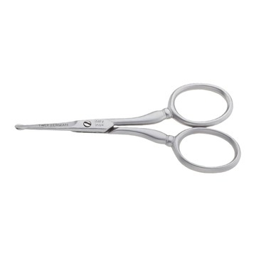 TWEEZERMAN 面部毛髮剪刀 適用於眉毛/耳朵/鼻子/面部毛髮  1個  銀色