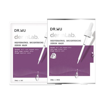 DR.WU白藜蘆醇亮白精華面膜4片
