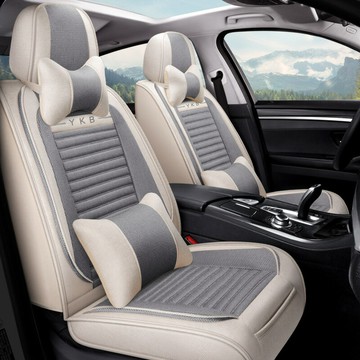 汽車椅套 座椅套 汽車坐墊全套五座四季通用新款全包圍亞麻布藝座墊小車車墊座套「限時特惠」