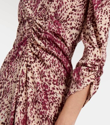 Isabel Marant Albini gathered silk-blend midi dress