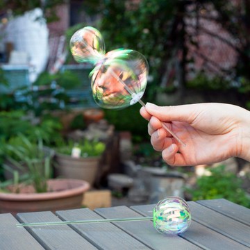 美國 Kikkerland 彩虹旋轉棒 百變扭扭棒彩虹泡泡 多色創意仙女棒