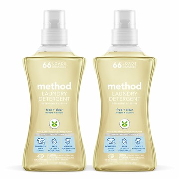 【method 美則】4倍濃縮香水洗衣精 – 無香料 1580ml x2入