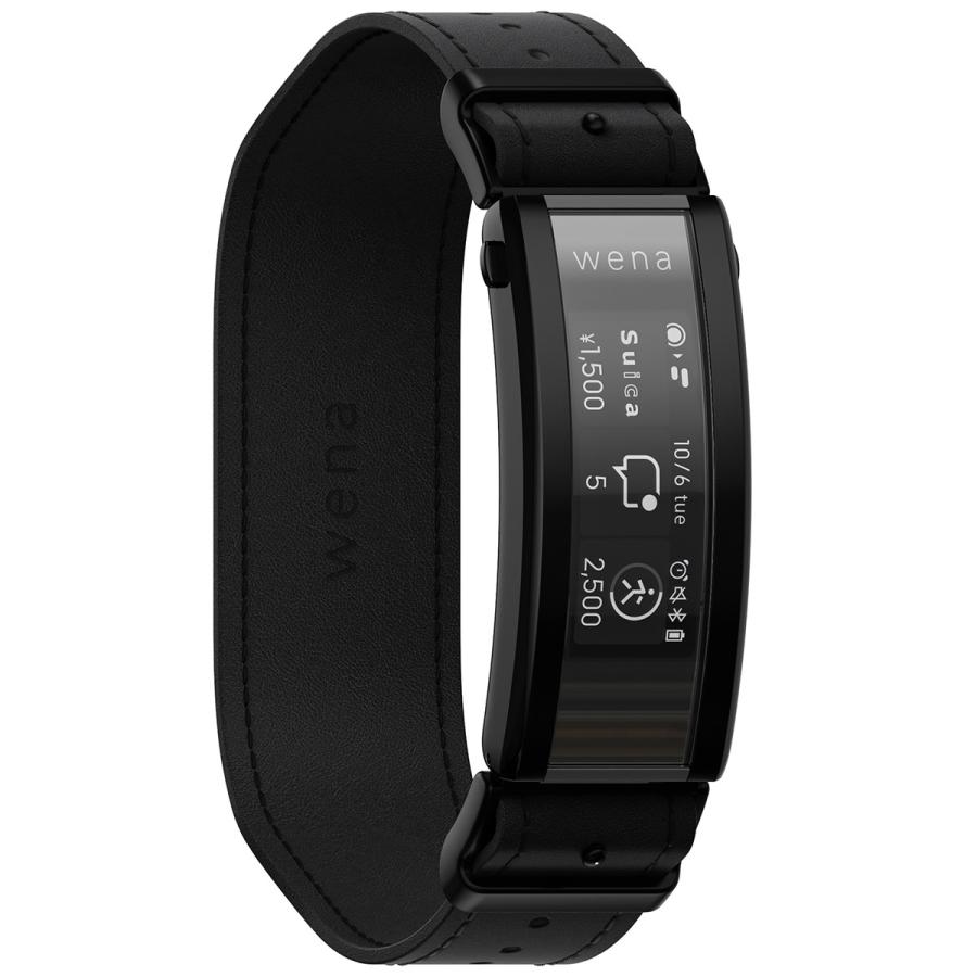 SONY wena 3 leather Premium Black スマートウォッチ WNW-C21A/B 