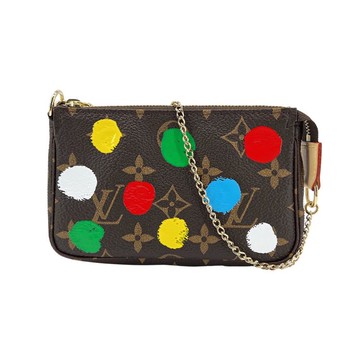 LV X YK 聯名款印花迷你金鍊小包（M81866-棕色）_廠商直送