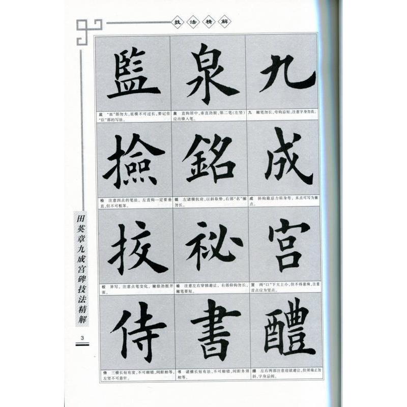 田英章九成宮碑技法精解　DVD付き　中国語書道 田英章九成#23467;碑技法精解　附光#30424;1#24352;