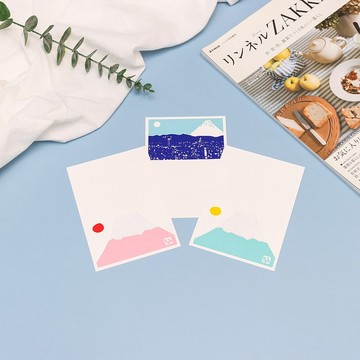 京都芸艸堂風景明信片-富士山系列-朝富士/夜富士/夕富士