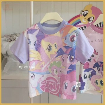 爆款熱推💖夏上新 童裝兒童小馬短袖寶莉T恤2025新款女童半袖洋氣夏季網紅休閒上衣t X3JP