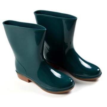 萬貿女橡膠中筒中幫農作水靴防滑耐油防水工作水鞋雨靴勞保膠雨鞋