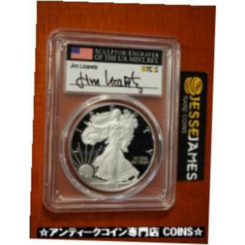 アンティークコイン 2019 W PROOF SILVER EAGLE PCGS PR70 JIM