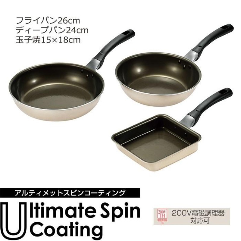 フライパンセット 卵焼き器 26cm 24cm こびりつきにくい お手入れし