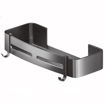 浴室收納4方置物架  1個  銀灰色