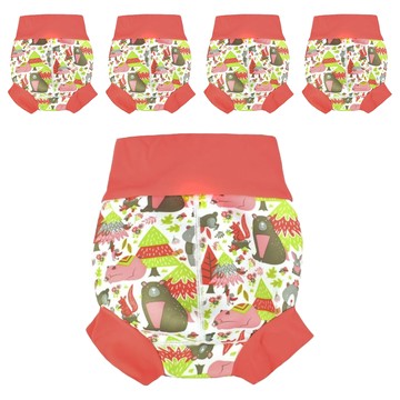 Splash About Brand New Happy Nappy 3D加強版 游泳尿布褲 森林遊樂園 XXL號  XXL  5件