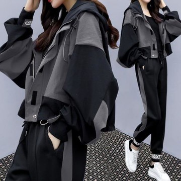 工裝套裝女炸街顯瘦秋冬裝搭配一整套新款2025秋季時尚減齡小個子