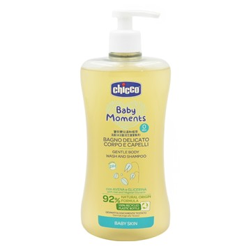 chicco 寶貝嬰兒溫和植萃洗髮 沐浴露 初生寶寶專用  500ml  1瓶