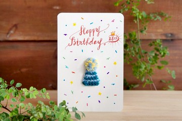 生日卡-派對帽Happy Birthday-手工客製卡片