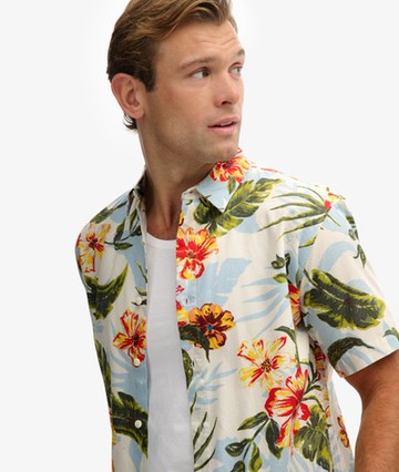Superdry Men's Hawaiian Printed Shirt Multiple Colours Size: L