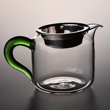 加厚玻璃公道分茶器帶茶漏一體茶海功夫茶具高檔耐熱過濾公杯套裝
