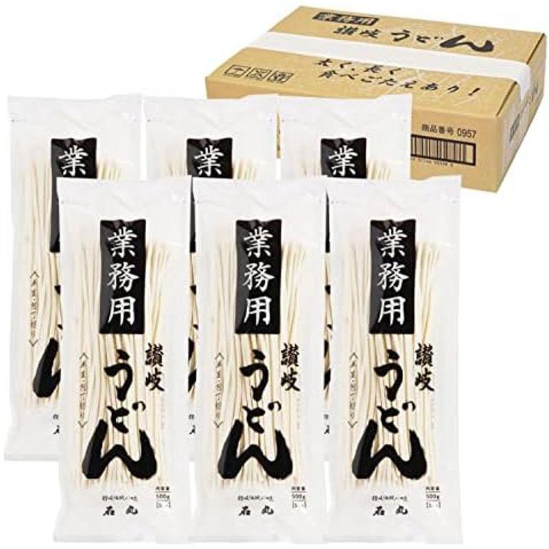 石丸製麺 業務用半生讃岐うどん包丁切り 500g×6袋