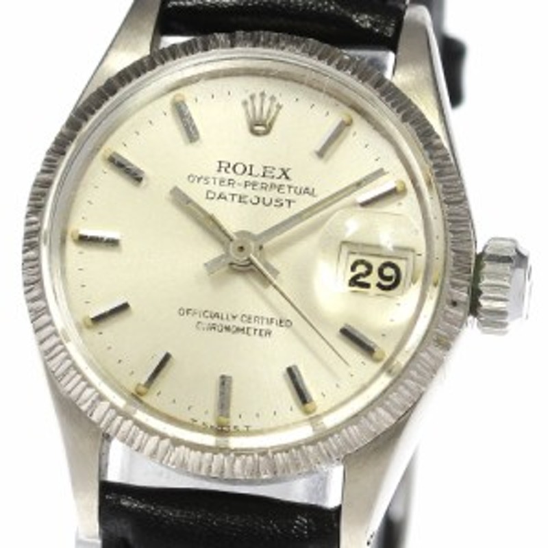 ロレックス ROLEX 6527 オイスターパーペチュアル デイトジャスト K18WG cal.1161 自動巻き レディース _554020 |  LINEショッピング