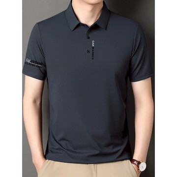 冰絲POLO衫 夏季百搭款 男 短袖上衣 涼感透氣 彈力 不悶熱  男生POLO HM2414