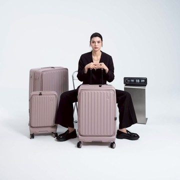 哥本哈根前開式登機箱(25+28吋) 人魚粉