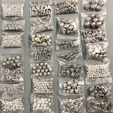 隨機藏銀配件包1按斤稱重藏銀花托隔珠片diy飾品散珠金色片