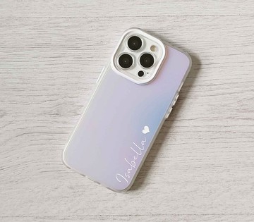 免費加名字簡約炫彩雷射英文書法手機殼iphone 16 15 14 pro max