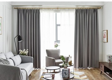 窗簾  簡約現代隔熱防曬遮陽窗簾布全遮光加厚飄窗客廳成品窗簾遮光臥室  mks  瑪麗蘇